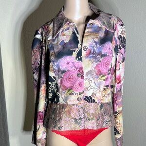 Alberto Makali Floral Blazer - Pink and Black
